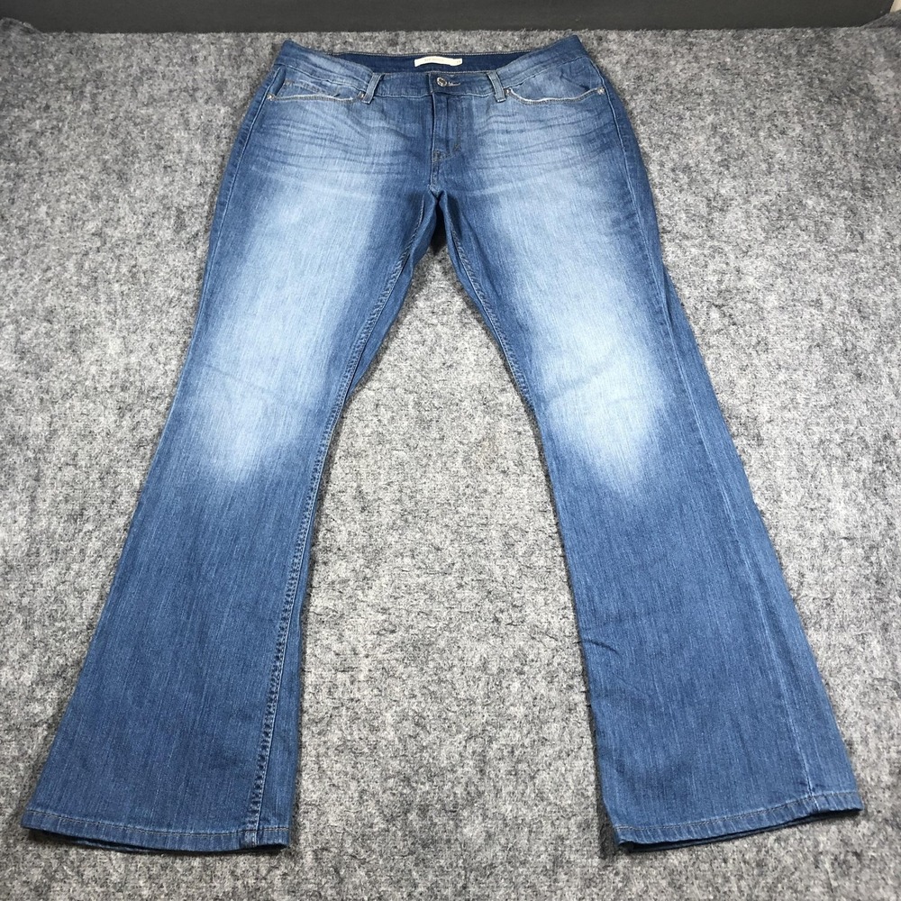 Levis 524 Bootcut Jeans Juniors 13 Blue Medium Wash Low Rise Slim Stretch Denim